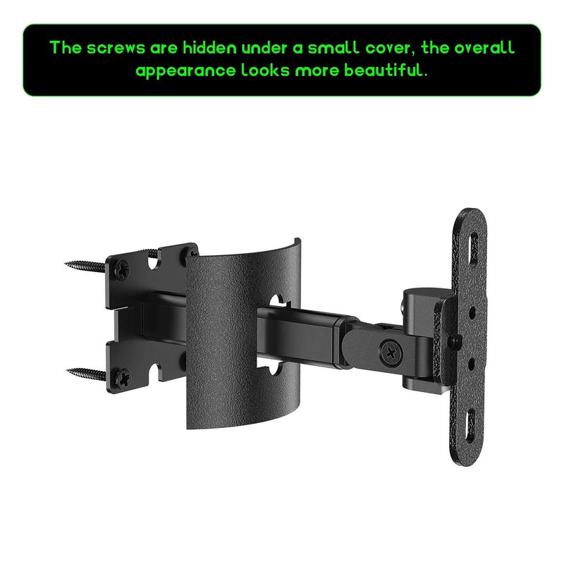 Yibracki Wall and Ceiling Mount for Bose 161, 151 SE Environmental Speakers, Multiple Tilt & Swivel Adjustable Mounting Bracket Compatible with Bose Model 100 Speakers, Single Black - Image 5